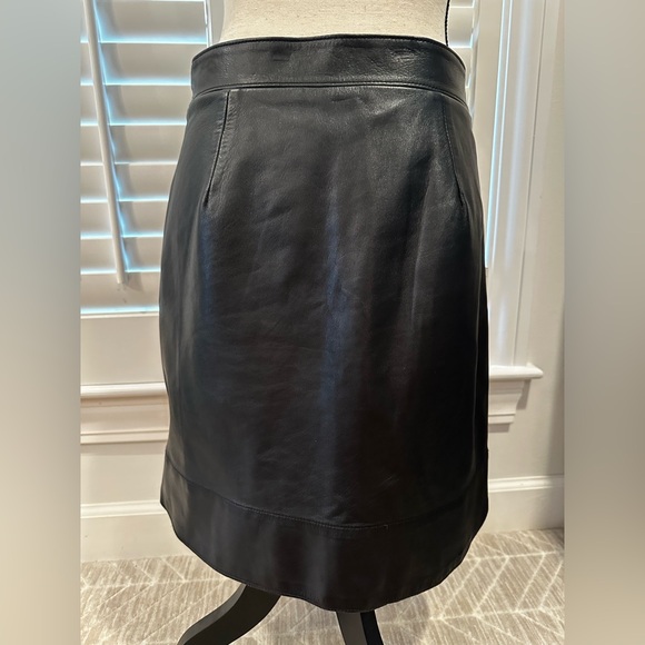 3.1 PHILLIP LIM Soft Lamb Leather Black Mini Skirt Women’s 6 - Picture 7 of 13